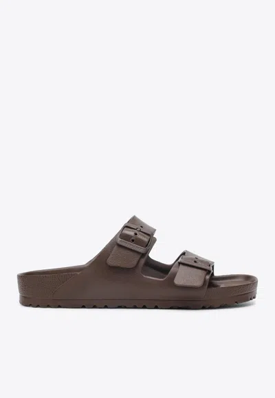 Birkenstock Arizona Rubber Slides In Brown