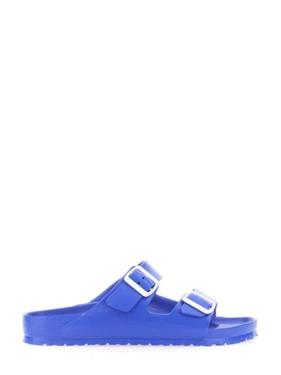 Birkenstock Narrow Width Open Toe Flat Sole Sandals In Blue
