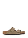 Birkenstock Arizona Suede Slip-on Sandals In Brown
