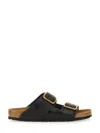 Birkenstock Arizona Suede Slippers In Black