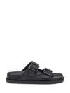 Birkenstock Arizona Raffia Slide In Black
