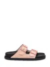 Birkenstock Arizona Raffia Slide In Chintz Rose