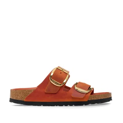 Birkenstock Arizona Oiled Leather Sandal In Burnt Orange, Women's At Urban Outfitters