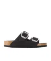 Birkenstock Arizona Big Buckle Birko Flor Womens Sandals In Black
