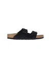 Birkenstock Soft Footbed Arizona Slides In Black  