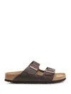 Birkenstock Double-buckle Slides In Brown