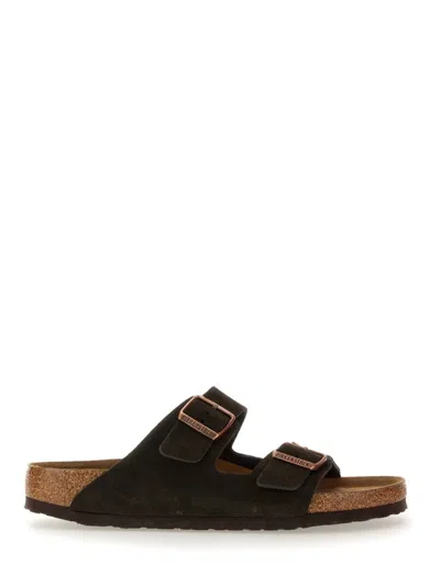 Birkenstock Dark Brown Suede Arizona Slippers