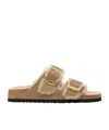 Birkenstock Arizona Big Buckle Shearling Sandals In Brown