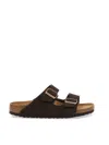 Birkenstock Arizona Soft Slide Sandal In Brown