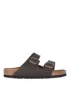 Birkenstock Arizona Double-buckle Slides In Brown