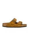 Birkenstock Arizona Soft Slide Sandal In Brown