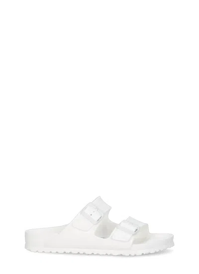 Birkenstock Logo Flip Flops In White