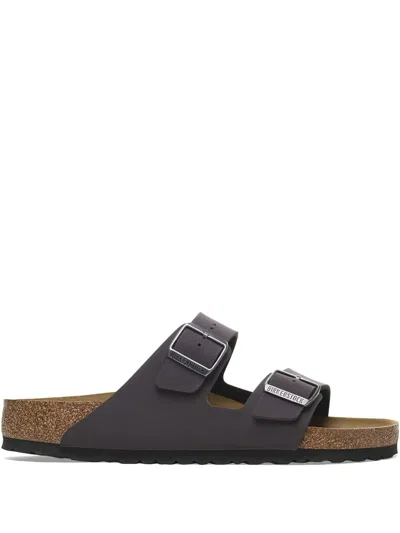 Birkenstock Arizona Natural Oiled Leather Sandals In Black