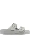 Birkenstock Arizona Exquisite Natural Leather Sandals In Grey