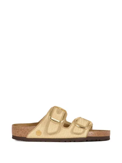 Birkenstock Arizona Big Buckle Raffia Sandals In Neutral