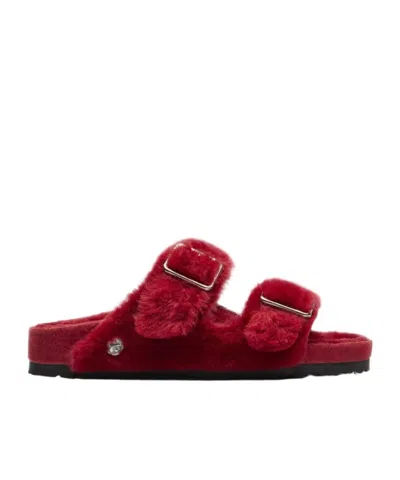 BIRKENSTOCK SHEARLING SANDALS