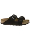Birkenstock Black Narrow Papillio Arizona Platform Sandals In Sfb Black