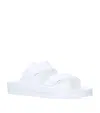 Birkenstock Womens Slip On Flat Pool Slides In White