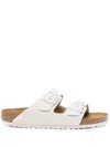 Birkenstock White Regular Arizona Soft Footbed Sandals In White