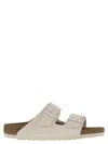 Birkenstock White Regular Arizona Soft Footbed Sandals In Wht