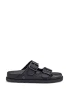 Birkenstock Arizona Raffia Slide In Black