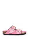 Birkenstock Pink Arizona Big Buckle Sandals In Pink