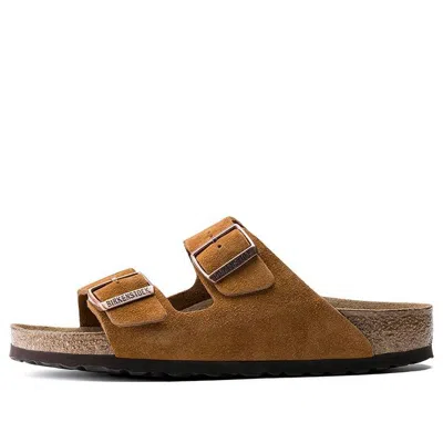 Birkenstock Arizona Suede Unisex Sandals In Brown