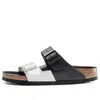 Birkenstock Arizona Series Fashion Black White Colorblock Version Sandals