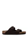 Birkenstock Mens Habana Waxy Leather Arizona Double-strap Suede Sandals Eur 41.5 / 7.5 Uk