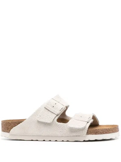Birkenstock Arizona Sfb Antique White, Suede Leather Shoes