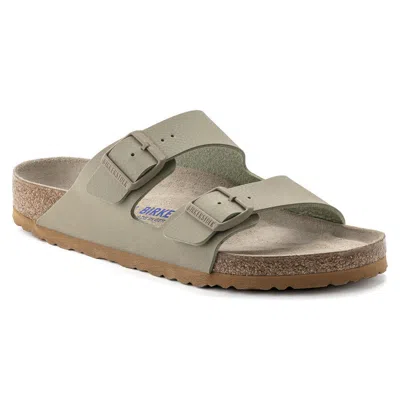 Pre-owned Birkenstock Arizona Sfb Birko-flor Unisex Sandals In Desert Soil Faded Khaki