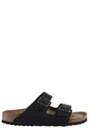 Birkenstock Arizona Sandal With Oiled Leather In Black