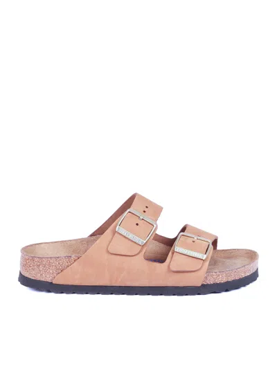 Birkenstock Arizona Sfb Mink, Nubuck Leather, S In Pink