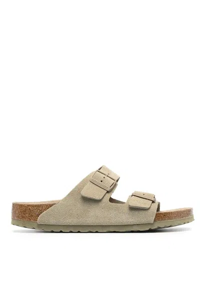 BIRKENSTOCK ARIZONA SFB TWO-STRAP SUEDE SANDALS