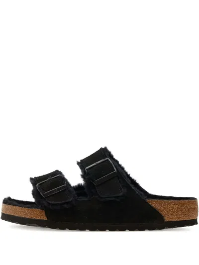 BIRKENSTOCK ARIZONA SHEARLING BUCKLED SANDALS