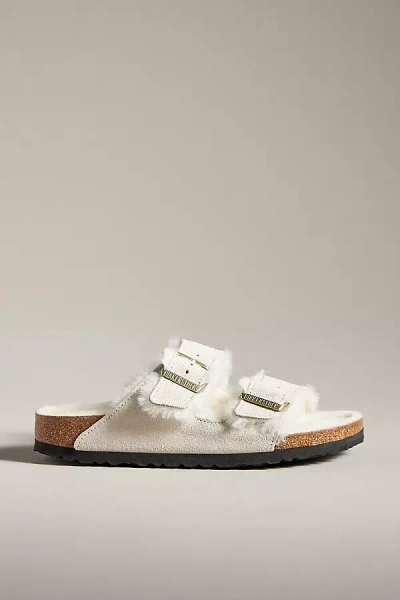 Birkenstock Arizona Shearling-lined Sandals In White