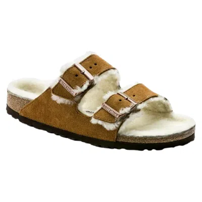 Birkenstock Arizona Shearling Mink Suede 1001135 Men's In Multi