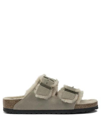 Birkenstock Arizona Suede Sandals In Brown