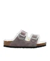 Birkenstock Arizona Shearling Sandals In Black