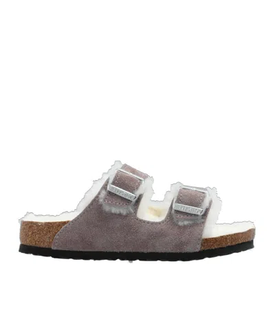 Birkenstock Kids' Arizona Shearling Sandals In Black
