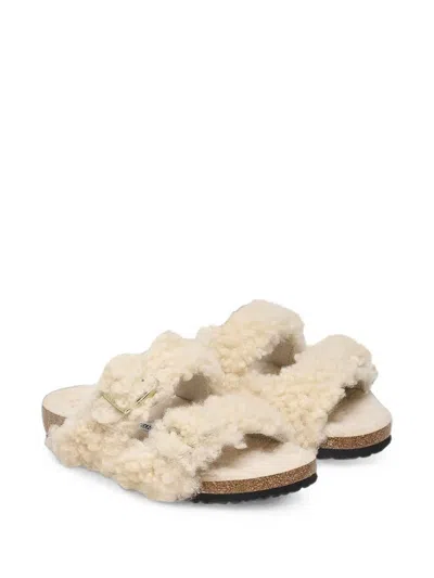 Birkenstock Kids' Arizona Shearling Sandals In White