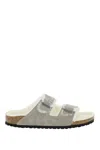 Birkenstock Arizona Two-strap Shearling Sandals In Grey