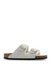 Birkenstock Arizona Shearling-lined Leather Sandals In Purple