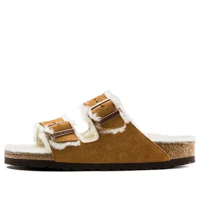 BIRKENSTOCK BIRKENSTOCK ARIZONA SHEARLING SUEDE LEATHER 'MINK'