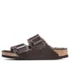 Birkenstock Arizona Shearling Suede Leather 'mocca' In Brown