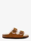 Birkenstock Arizona Shearling & Suede Sandals In Brown