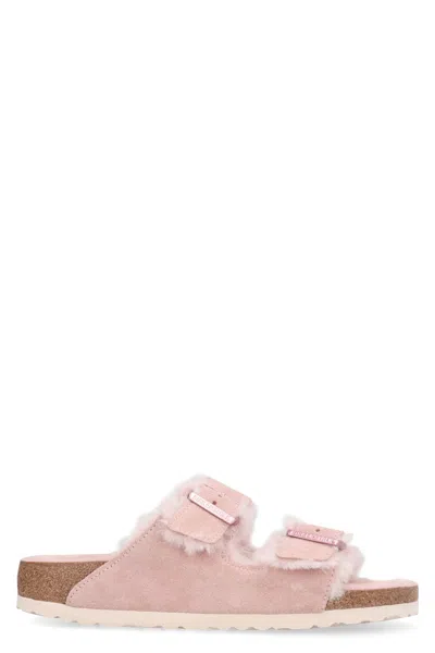 Birkenstock Pink Buckle Sandals In Lightrose