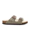 Birkenstock Arizona Shearling Sandal In Taupe