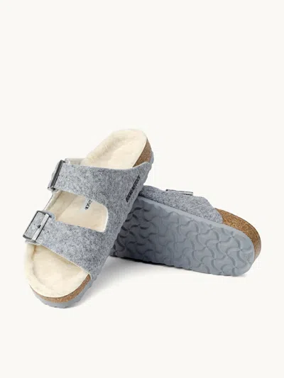 Birkenstock Arizona Shearling-lined Sandals Wool / Wool / Light Gray / Natural It40