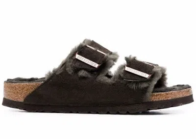 Pre-owned Birkenstock Arizona Sherling Sneakers In Mocha In Brown